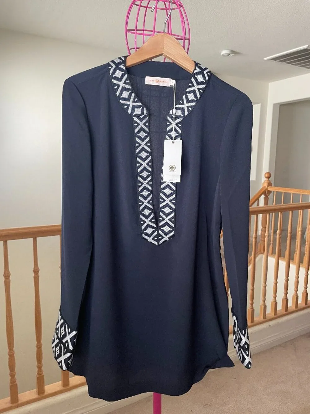 NWT Tory Burch Ariana Navy Tunic